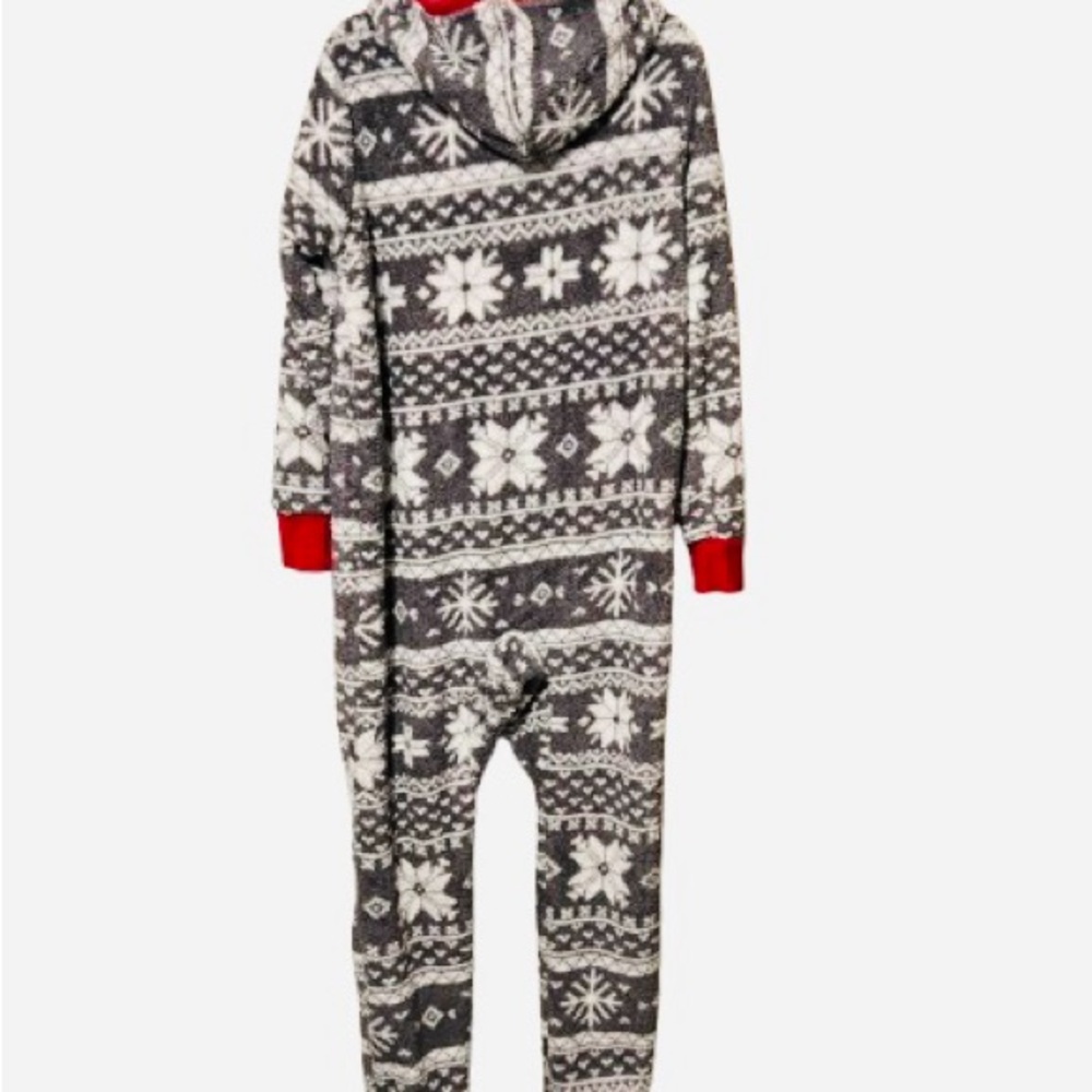 Festive Snowflake Women's Pajama Onesie - Picture 2 of 3